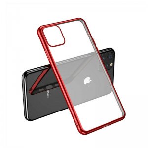 Case For iPhone 11 Pro Max Clear Silicone With Red Edge