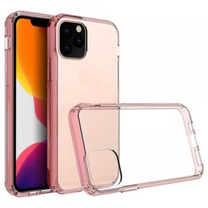 Case For iPhone 11 Pro Clear Silicone With Rose Gold Edge