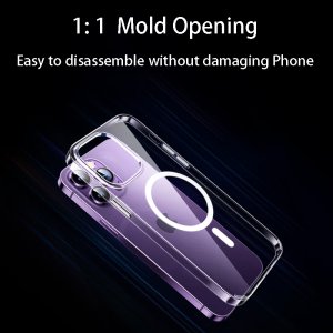 Case For iPhone 15 Pro Shockproof Transparent Magnetic