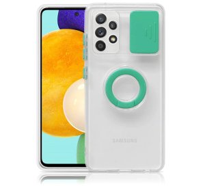 Case For Samsung S21 Ultra G998B Mint Green With Camera Protection Hand Ring