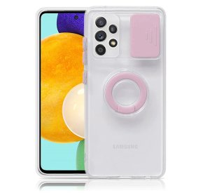Case For Samsung A42 A426B 5G Pink With Camera Protection Hand Ring