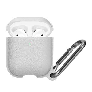 Case For Apple Airpods With Hanger And Hole For LED White