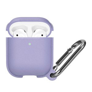Case For Apple Airpods With Hanger And Hole For LED Lilac Light Purple