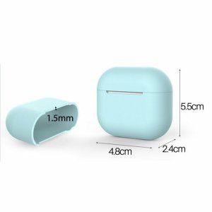 Case For Apple Airpod 3 Silicone Cover Skin in Mint Green Earphone Charger Case
