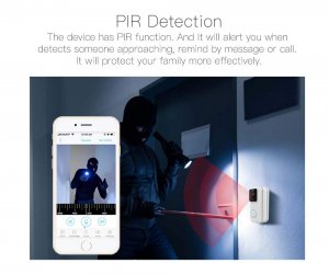Smart Home Video Doorbell 1080P With PIR Motion Detection