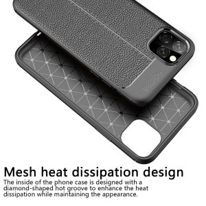 Case For iPhone 11 Black Slimline Low Profile PU Leather Look Protection