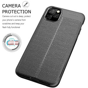 Case For iPhone 11 Pro Max Blue Slimline Low Profile PU Leather Look Cover