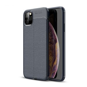 Case For iPhone 11 Pro Blue Slimline Low Profile PU Leather Look