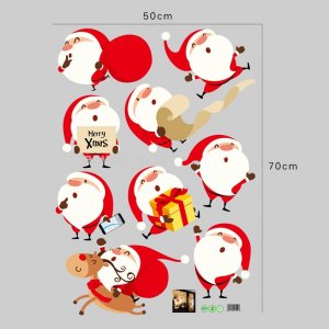 Christmas Decoration 9 Sticker Pack Festive Wall Stickers 3D