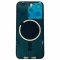 Glass Back For iPhone 15 Pro Black Titanium Battery Door Camera Lens Bezel Magnetism Ring + Metal Plate Plain Without Logo