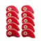 Leather Golf Club Headcovers Irons Set 10 Pcs Club Iron Head Covers in Red