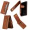 Flip Case For iPhone 13 Pro Wallet with Zip and Card Holder Brown