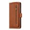 Flip Case For iPhone 13 Pro Max Wallet with Zip and Card Holder Brown