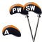 Golf Club Iron Head Covers Protector Headcover with window Set in Orange 10 Pcs