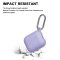 Case For Apple Airpods With Hanger And Hole For LED Lilac Light Purple