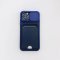 Case For iPhone 12 Pro Max in Blue Ultra thin Case with Card slot Camera shutter