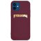 Case For iPhone 12 12 Pro With Silicone Card Holder Plum