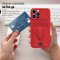Case For iPhone 13 Pro Red Multi Function with Magnetic Ring Holder Camera