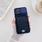 Case For iPhone 11 Pro Max in Blue Ultra thin Case with Card slot Camera shutter