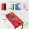 Case For iPhone 13 Green Multi Function with Magnetic Ring Holder Camera Shutter