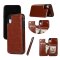 Case For iPhone 14 15 in Red Flip Leather Multi Card Holder