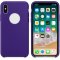Smooth Liquid Silicone Case For Apple iPhone X Purple