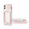 Case For iPhone 13 Pro Max in Pink With Camera Lens Protection Square Stand