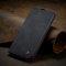 Flip Case For iPhone 13 Pro Wallet in Black Handmade Leather Magnetic Flip