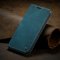 Flip Case For iPhone 13 Pro Max Wallet in Teal Handmade Leather Magnetic Flip