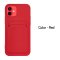 Case For iPhone 12 Pro Max With Silicone Card Holder Red