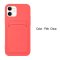Case For iPhone 12 12 Pro With Silicone Card Holder Pink Citrus