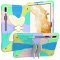 Case For iPad Air3 7th 8th 9th Butterfly MultiColour Purple Rainbow with Strap