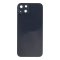 Glass Back For iPhone 14 Plus Midnight Black Battery Door Camera Lens Bezel Magnetism Ring + Metal Plate Plain Without Logo