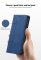 Flip Case For iPhone 15 Pro Leather Multi Card Holder Phone Case Stand in Blue