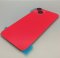 Glass Back For iPhone 14 Red Battery Door Camera Lens Bezel Magnetism Ring + Metal Plate Plain Without Logo