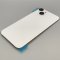 Glass Back For iPhone 14 Starlight White Battery Door Camera Lens Bezel Magnetism Ring + Metal Plate Plain Without Logo