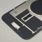 Glass Back For iPhone 15 Plus Black Battery Door Camera Lens Bezel Magnetism Ring + Metal Plate Plain Without Logo