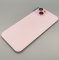 Glass Back For iPhone 15 Plus Pink Battery Door Camera Lens Bezel Magnetism Ring + Metal Plate Plain Without Logo