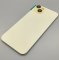 Glass Back For iPhone 15 Plus Yellow Battery Door Camera Lens Bezel Magnetism Ring + Metal Plate Plain Without Logo