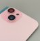 Glass Back For iPhone 15 Pink Battery Door Camera Lens Bezel Magnetism Ring + Metal Plate Plain Without Logo