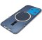 Glass Back For iPhone 15 Pro Blue Titanium Battery Door Camera Lens  Bezel Magnetism Ring + Metal Plate Plain Without Logo
