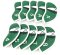 Golf Club Iron Head Covers Protector Headcover Set Green Jacket 10 Pcs