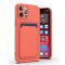 Case For iPhone 14 Pro Max 15 Pro Max Silicone Card Holder in Pink Citrus