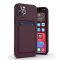 Case For iPhone 14 Pro 15 Pro Silicone Card Holder Protection in Plum