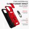 Case For iPhone 14 Pro / 15 Pro Red Armoured With Ring Holder Stand Camera