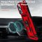 Case For iPhone 14 Pro / 15 Pro Red Armoured With Ring Holder Stand Camera