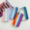 Case For iPhone 12 12 Pro Rainbow Teal Green Liquid Silicone