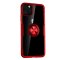 Case For iPhone 11 Pro Max Red Slim Clear With Magnetic Ring Holder Stand