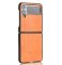 Case For Samsung Z Flip 4 Brown Ultra Thin PU Leather Protection Cover
