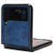 Case For Samsung Z Flip 4 Black Ultra Thin PU Leather Protection Cover